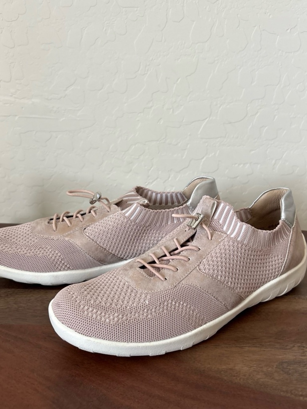 remonte womens sneakers R3511-31 rosa pink with mesh and suede panels. 41 US 10.